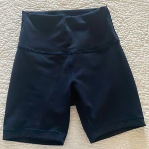 Navy Wunder train lululemon biker shorts